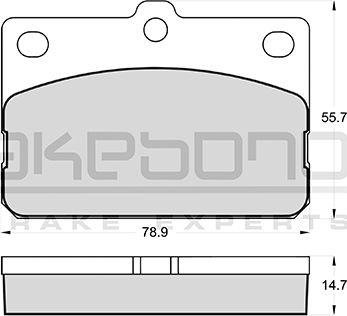 Akebono AN-023K - Тормозные колодки, дисковые, комплект avtokuzovplus.com.ua