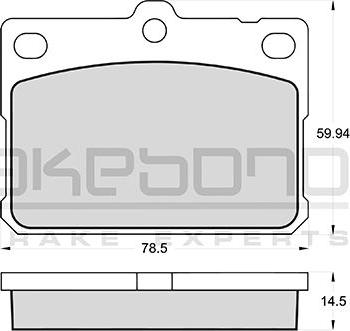 Akebono AN-038K - Тормозные колодки, дисковые, комплект avtokuzovplus.com.ua