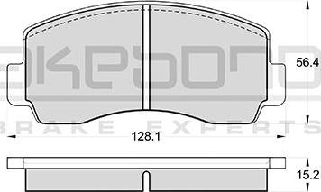 Akebono AN-042KE - Гальмівні колодки, дискові гальма autocars.com.ua