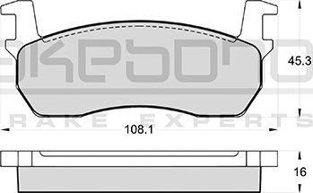 Akebono AN-120K - Тормозные колодки, дисковые, комплект autodnr.net