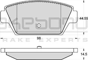 Akebono AN-128K - Гальмівні колодки, дискові гальма autocars.com.ua