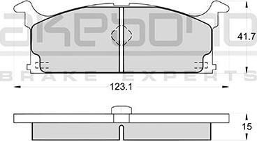 Akebono AN-131K - Гальмівні колодки, дискові гальма autocars.com.ua