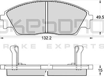 Akebono AN-210K - Тормозные колодки, дисковые, комплект avtokuzovplus.com.ua