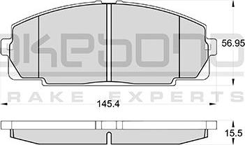 Akebono AN-247KE - Тормозные колодки, дисковые, комплект avtokuzovplus.com.ua