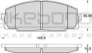 Akebono AN-247K - Гальмівні колодки, дискові гальма autocars.com.ua