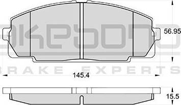 Akebono AN-247K - Тормозные колодки, дисковые, комплект avtokuzovplus.com.ua