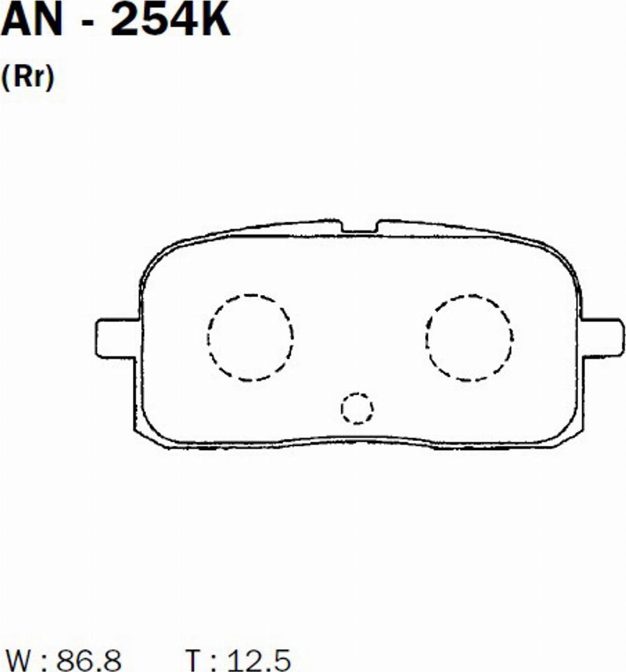 Akebono AN-254K - Тормозные колодки, дисковые, комплект autodnr.net