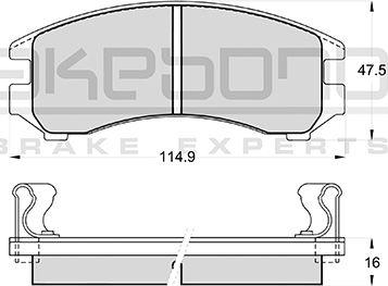 Akebono AN-272WK - Гальмівні колодки, дискові гальма autocars.com.ua