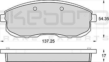 Triscan 0 986 AB1 152 - Гальмівні колодки, дискові гальма autocars.com.ua