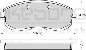 Akebono AN-279WK - Тормозные колодки, дисковые, комплект autodnr.net