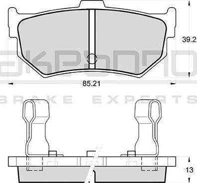 Akebono AN-285WKE - Тормозные колодки, дисковые, комплект autodnr.net