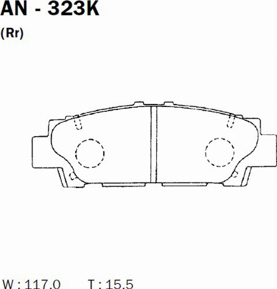 Akebono AN-323K - Тормозные колодки, дисковые, комплект autodnr.net