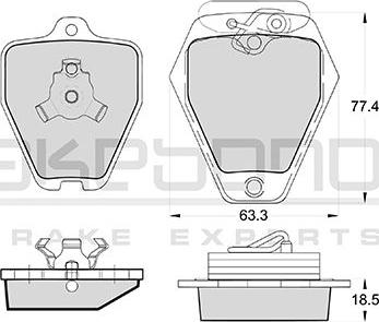 Akebono AN-3993WKE - Гальмівні колодки, дискові гальма autocars.com.ua