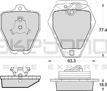 Akebono AN-3993WK - Гальмівні колодки, дискові гальма autocars.com.ua