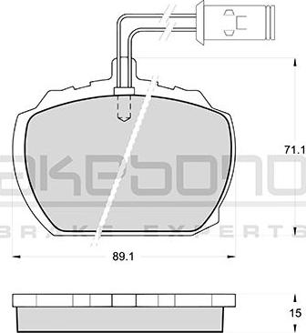 Akebono AN-3994KE - Гальмівні колодки, дискові гальма autocars.com.ua