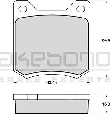 Akebono AN-3995KE - Тормозные колодки, дисковые, комплект autodnr.net