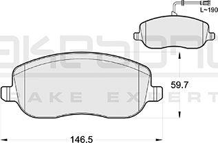 Akebono AN-4002WKE - Тормозные колодки, дисковые, комплект autodnr.net