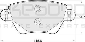 Akebono AN-4010WK - Тормозные колодки, дисковые, комплект avtokuzovplus.com.ua