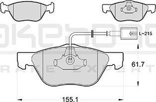 Akebono AN-4020WKE - Гальмівні колодки, дискові гальма autocars.com.ua