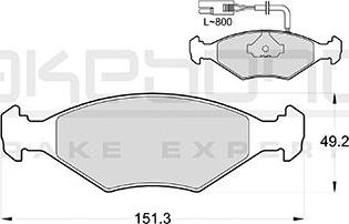 Akebono AN-4022WKE - Тормозные колодки, дисковые, комплект avtokuzovplus.com.ua