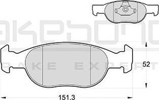 Akebono AN-4028K - Гальмівні колодки, дискові гальма autocars.com.ua