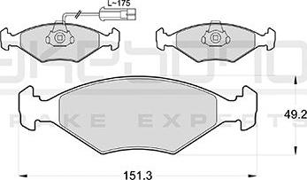 Akebono AN-4034WKE - Тормозные колодки, дисковые, комплект autodnr.net