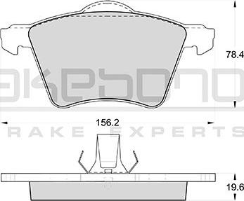 Akebono AN-4042WKE - Гальмівні колодки, дискові гальма autocars.com.ua