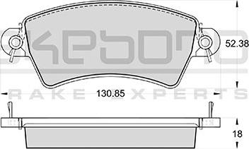 Akebono AN-4054KE - Тормозные колодки, дисковые, комплект autodnr.net