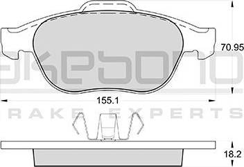 Akebono AN-4060K - Гальмівні колодки, дискові гальма autocars.com.ua