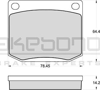 Akebono AN-4069KE - Гальмівні колодки, дискові гальма autocars.com.ua