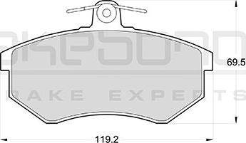 Akebono AN-4076KE - Гальмівні колодки, дискові гальма autocars.com.ua