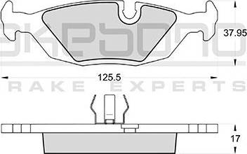 Akebono AN-4077K - Тормозные колодки, дисковые, комплект avtokuzovplus.com.ua