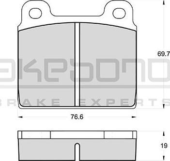 Akebono AN-4083KE - Тормозные колодки, дисковые, комплект avtokuzovplus.com.ua