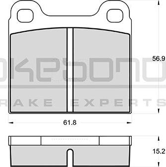 Akebono AN-4086KE - Тормозные колодки, дисковые, комплект avtokuzovplus.com.ua