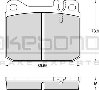 Akebono AN-4088KE - Гальмівні колодки, дискові гальма autocars.com.ua