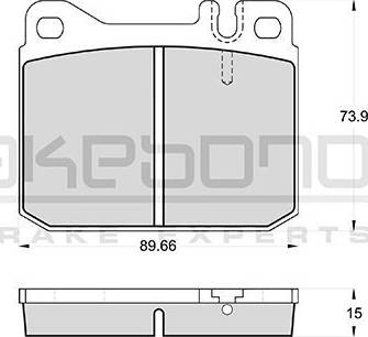 Akebono AN-4088K - Гальмівні колодки, дискові гальма autocars.com.ua