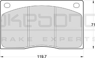 Akebono AN-4092KE - Тормозные колодки, дисковые, комплект avtokuzovplus.com.ua