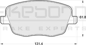 Akebono AN-4097K - Тормозные колодки, дисковые, комплект autodnr.net