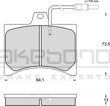 Akebono AN-4101WKE - Тормозные колодки, дисковые, комплект avtokuzovplus.com.ua