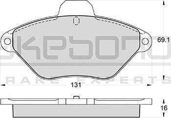 Akebono AN-4108WKE - Тормозные колодки, дисковые, комплект avtokuzovplus.com.ua