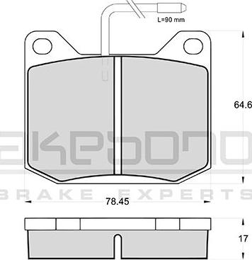 Akebono AN-4110WKE - Тормозные колодки, дисковые, комплект avtokuzovplus.com.ua