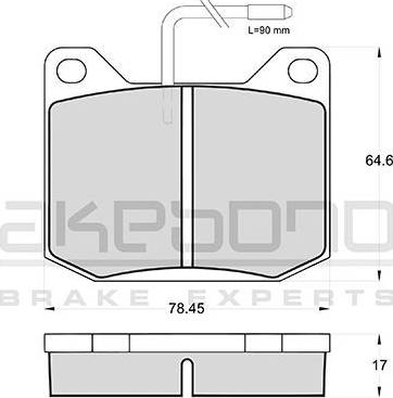 Akebono AN-4110WK - Тормозные колодки, дисковые, комплект avtokuzovplus.com.ua