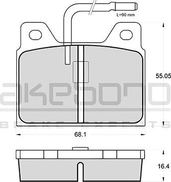 Akebono AN-4111WKE - Гальмівні колодки, дискові гальма autocars.com.ua