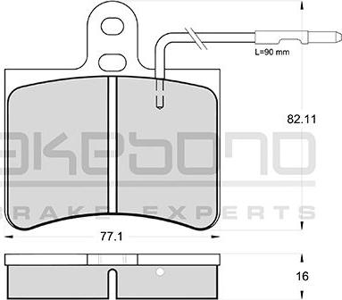 Akebono AN-4115WKE - Гальмівні колодки, дискові гальма autocars.com.ua