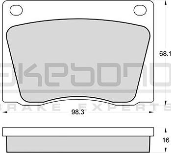 Akebono AN-4126KE - Гальмівні колодки, дискові гальма autocars.com.ua