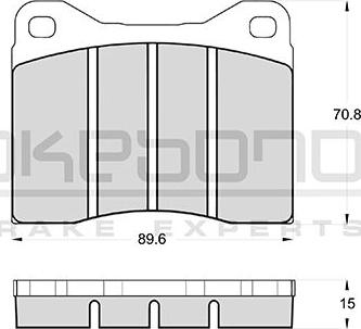 Akebono AN-4136KE - Тормозные колодки, дисковые, комплект avtokuzovplus.com.ua