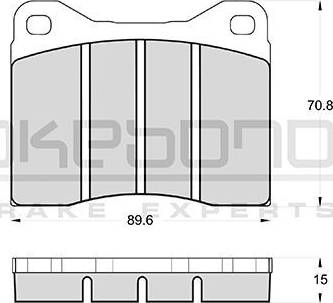 Akebono AN-4136K - Тормозные колодки, дисковые, комплект autodnr.net