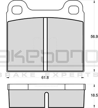 Akebono AN-4139KE - Тормозные колодки, дисковые, комплект avtokuzovplus.com.ua