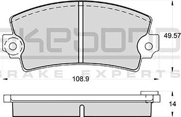 Akebono AN-4146WKE - Гальмівні колодки, дискові гальма autocars.com.ua