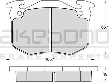 Akebono AN-4149WKE - Тормозные колодки, дисковые, комплект avtokuzovplus.com.ua